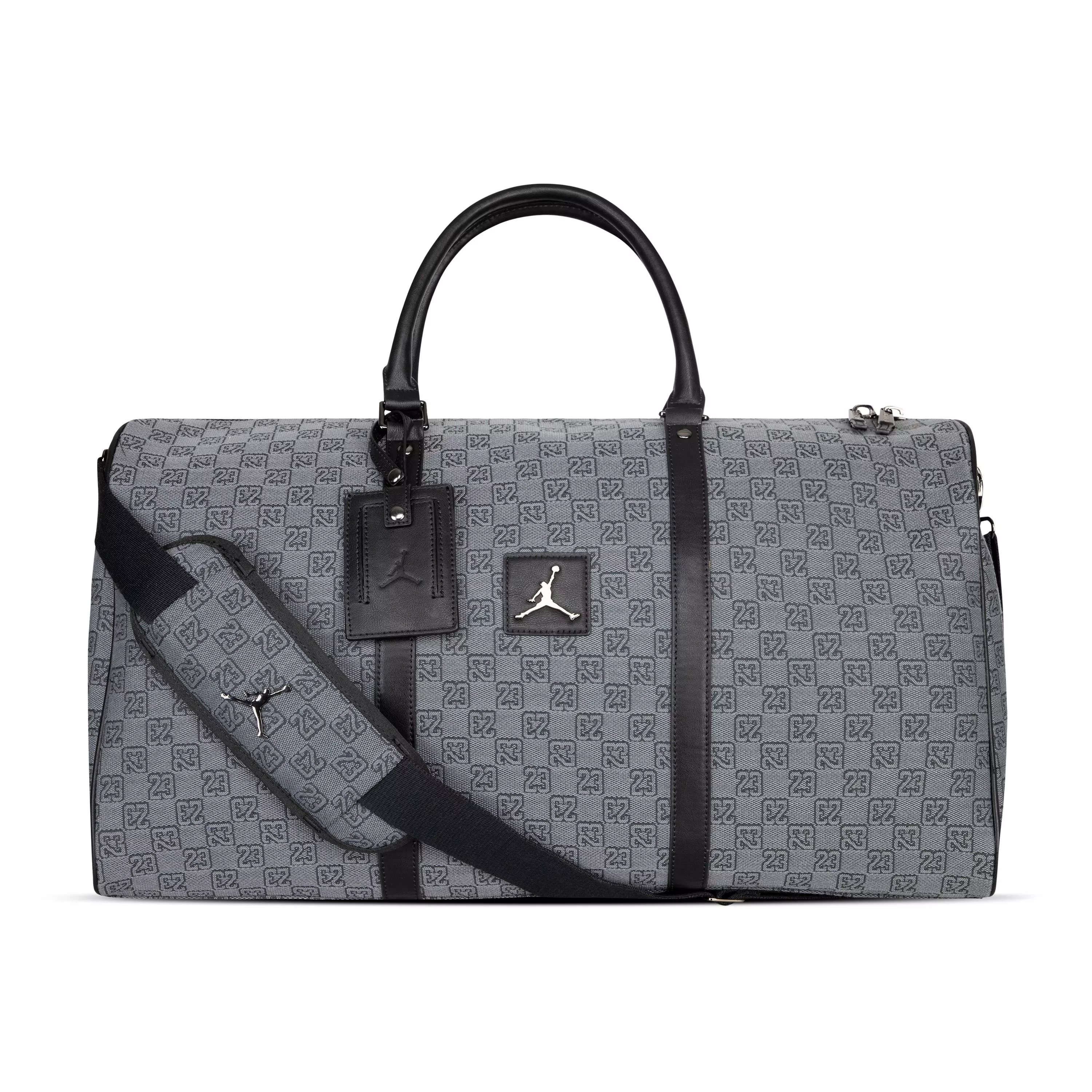 海外限定　Jordan Monogram Duffle Bag Grey Air Jordan Monogram Duffle Bag 'Grey' FJ6787-010